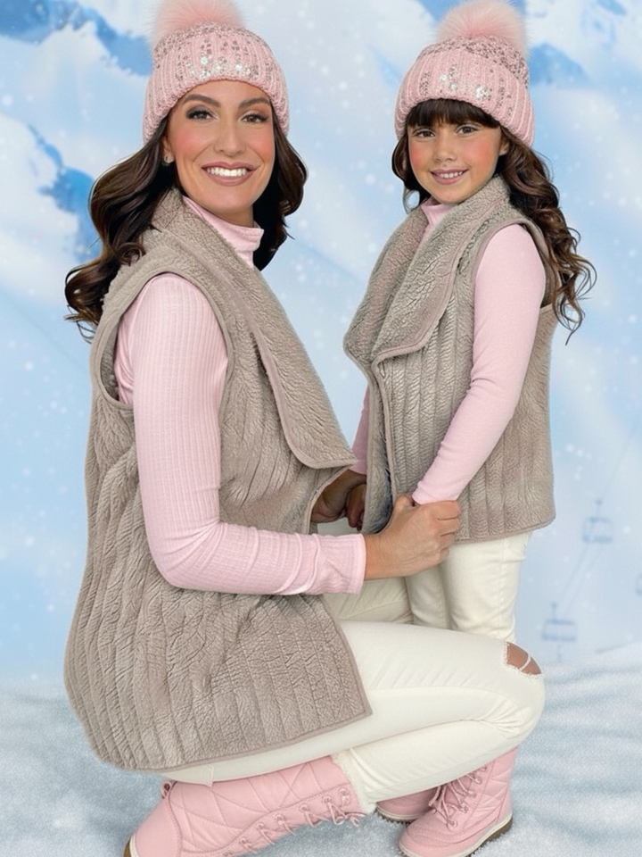 Mommy and Me Cozy Matching Furry Vest