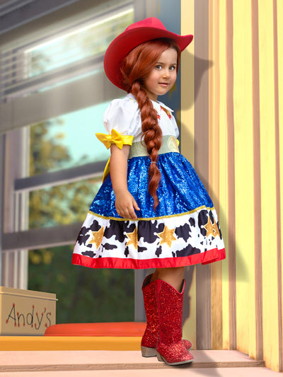 Kids Halloween Costume | Girls Toy Story Jessie Inspired Sparkle Dress