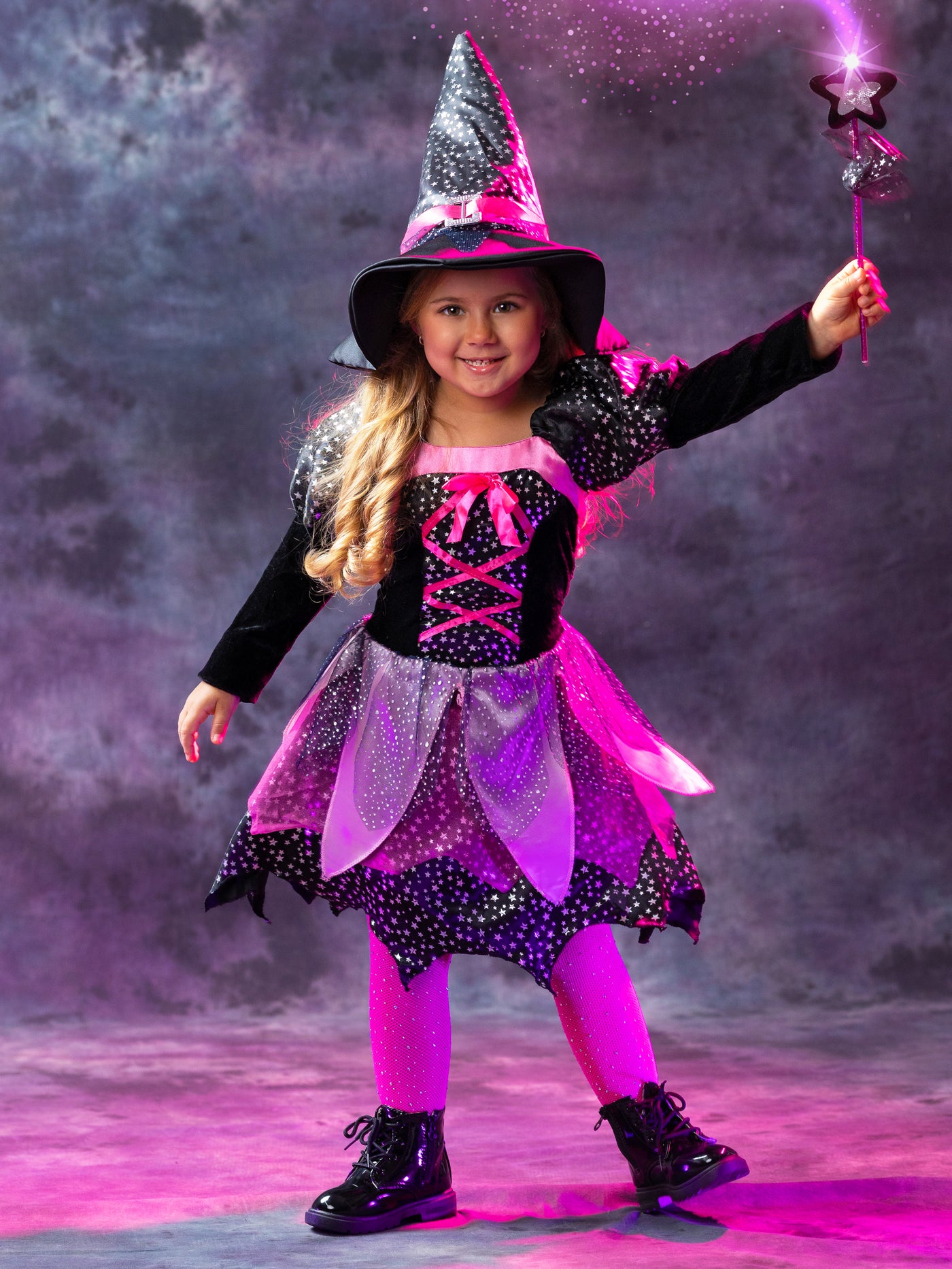 Kids Halloween Costume | Girls Dazzling Witch Dress | Mia Belle Girls