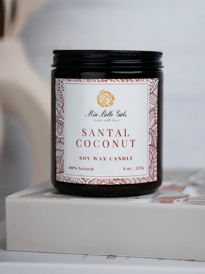 Santal and Coconut Handcrafted Natural Soy Wax Candle