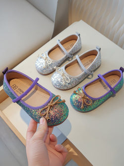 Girls Mermaid Glitter Ballet Flats
