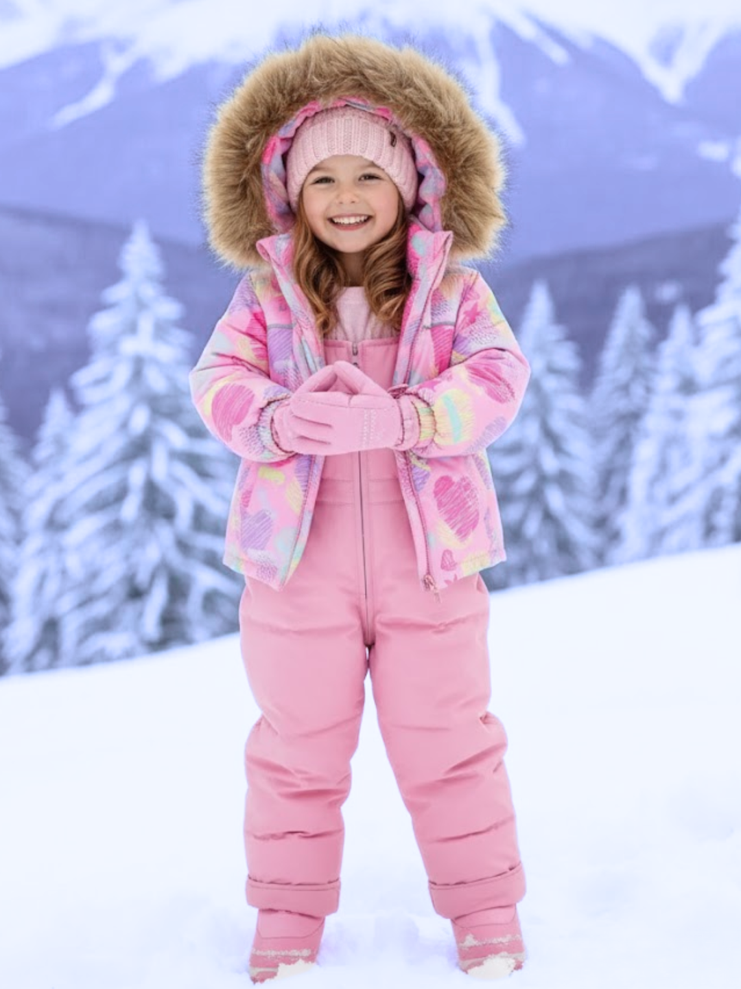 Cozy Snow Day Puffer Jacket and Snow Bib Set
