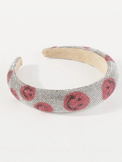 Girls Rhinestone Smiley Headbands