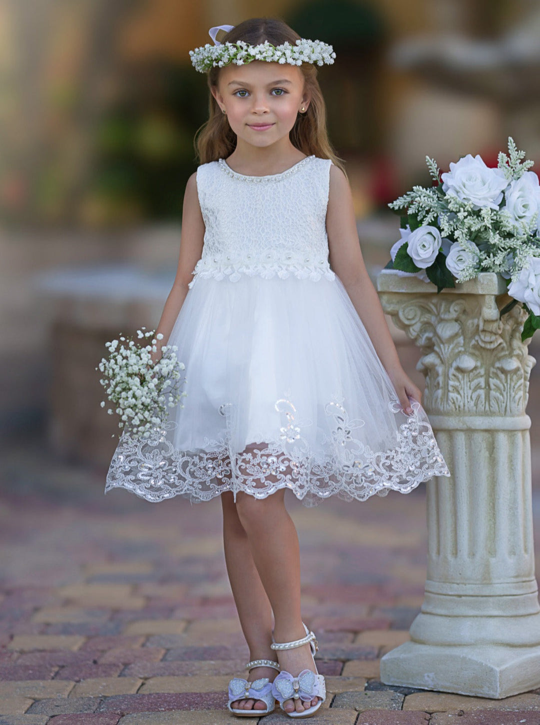 Toddler Girls 3t Flower Girl Dress White 3T