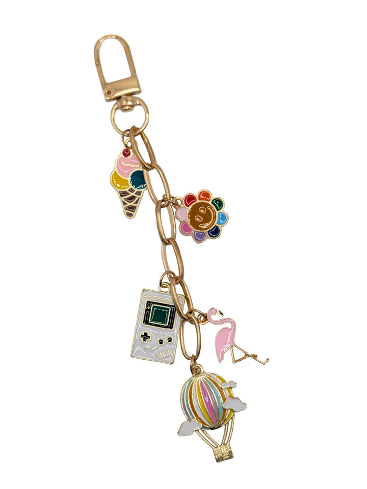 Retro Vibes Gold Chain Bag Charm