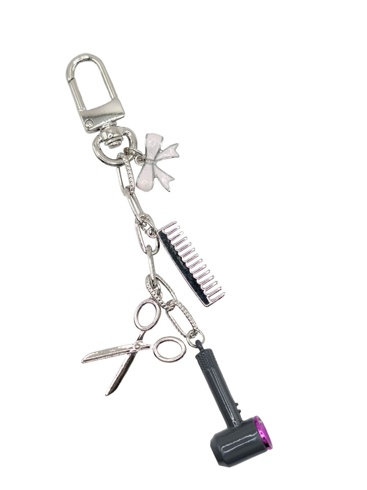 Blowout Babe Silver Chain Bag Charm