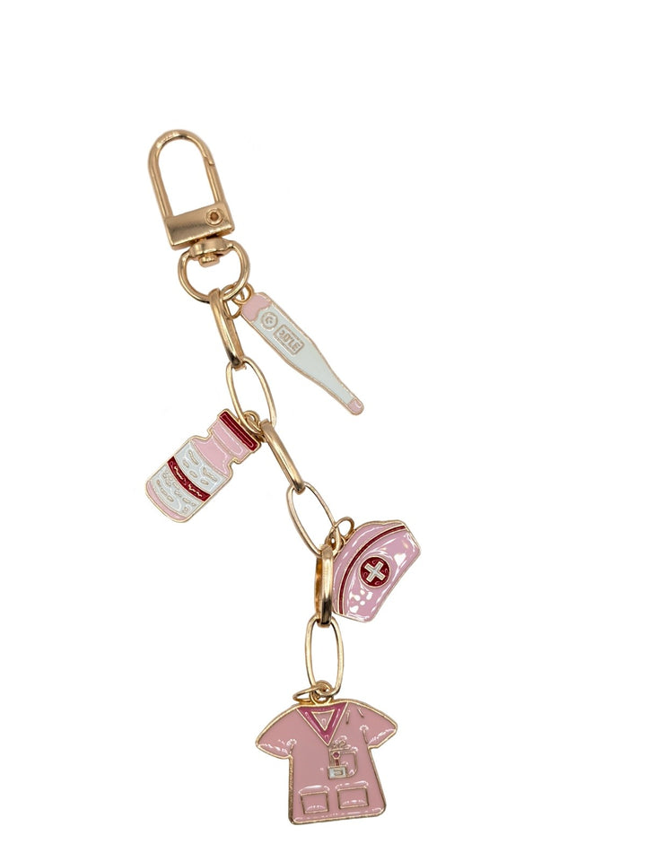 Healing Hearts Nurse Gold Chain Bag Charm