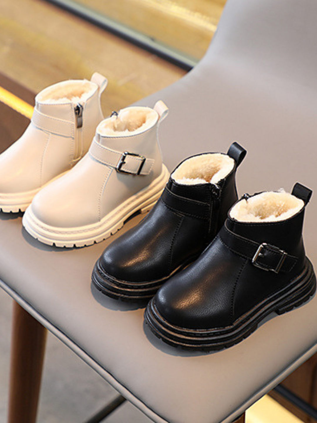 Pamper Her Toes Fur-Lined Buckle Boots By Liv and Mia Mia Belle Girls Pamper Her Toes Fur-Lined Buckle Boots By Liv and Mia Mia Belle Girls