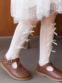 She's So Charming Lettuce Edge Knee-High Socks