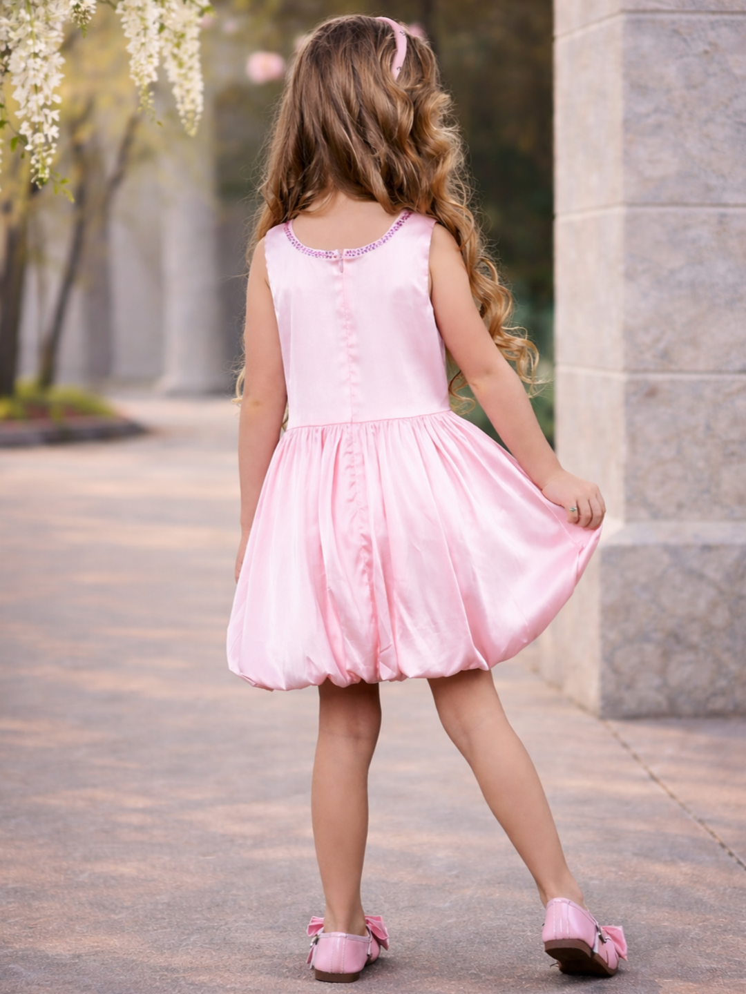 Classic pink special occasion dress for girls recital