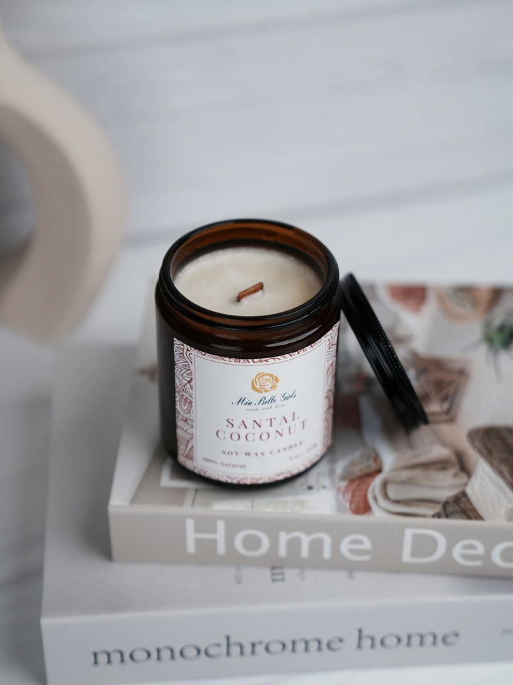 Santal and Coconut Handcrafted Natural Soy Wax Candle