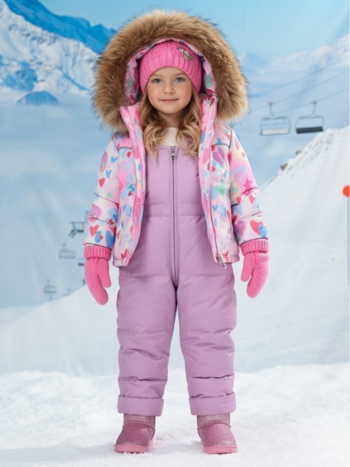 Cozy Snow Day Puffer Jacket and Snow Bib Set