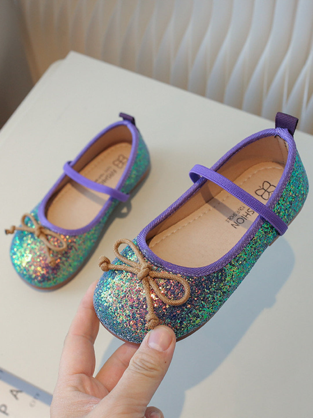 Girls Glitter Princess Ballet Flats