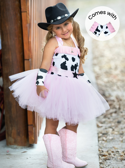 Kids Halloween Costume | Cowgirl Princess Tutu Dress | Mia Belle Girls