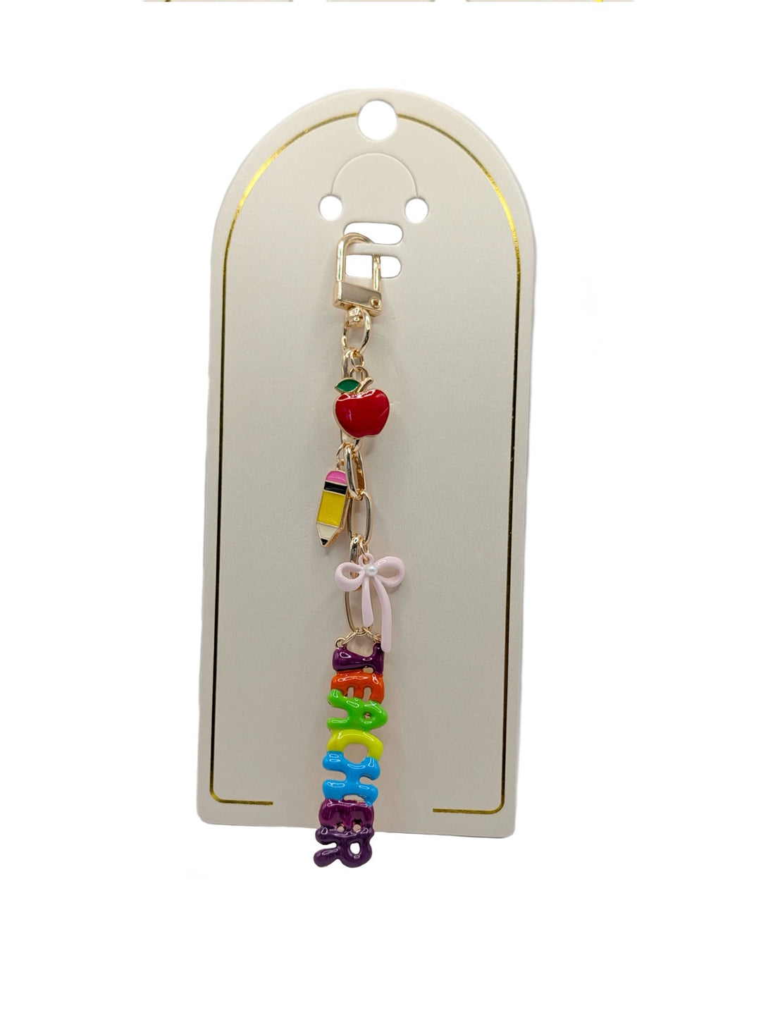 A+ Teacher Gold Chain Bag Charm