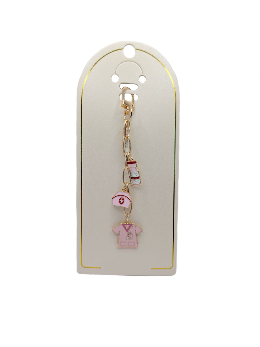 Healing Hearts Nurse Gold Chain Bag Charm