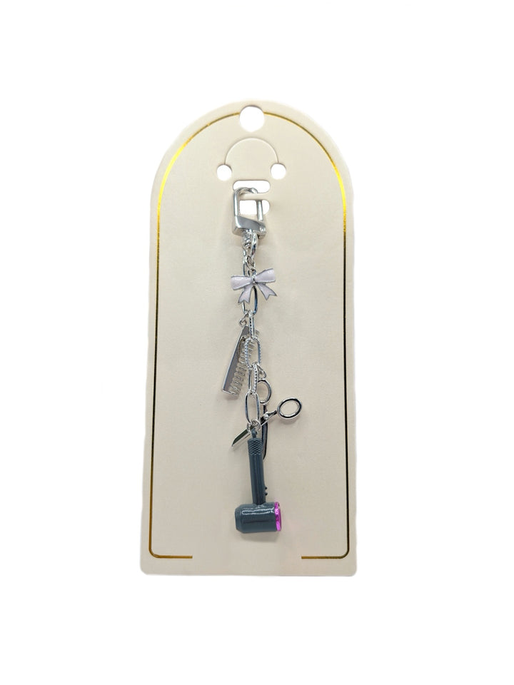 Blowout Babe Silver Chain Bag Charm