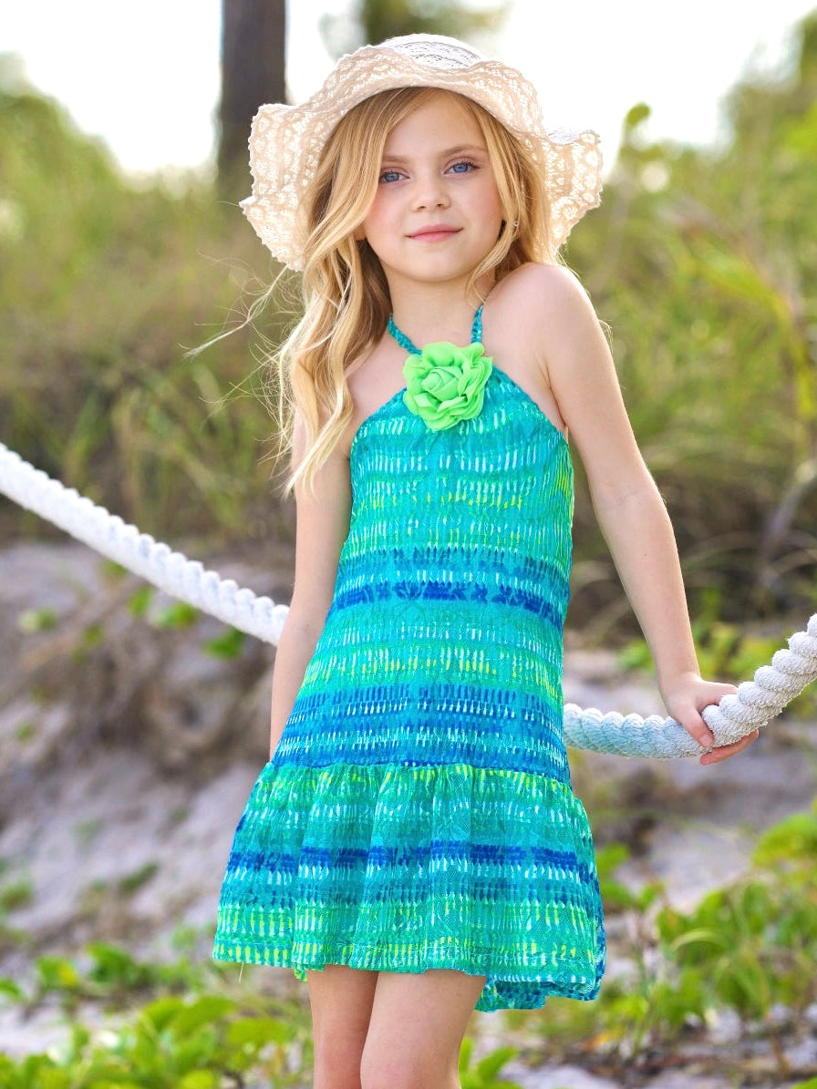 Ocean Breeze Crochet Casual Dress – Mia Belle Girls