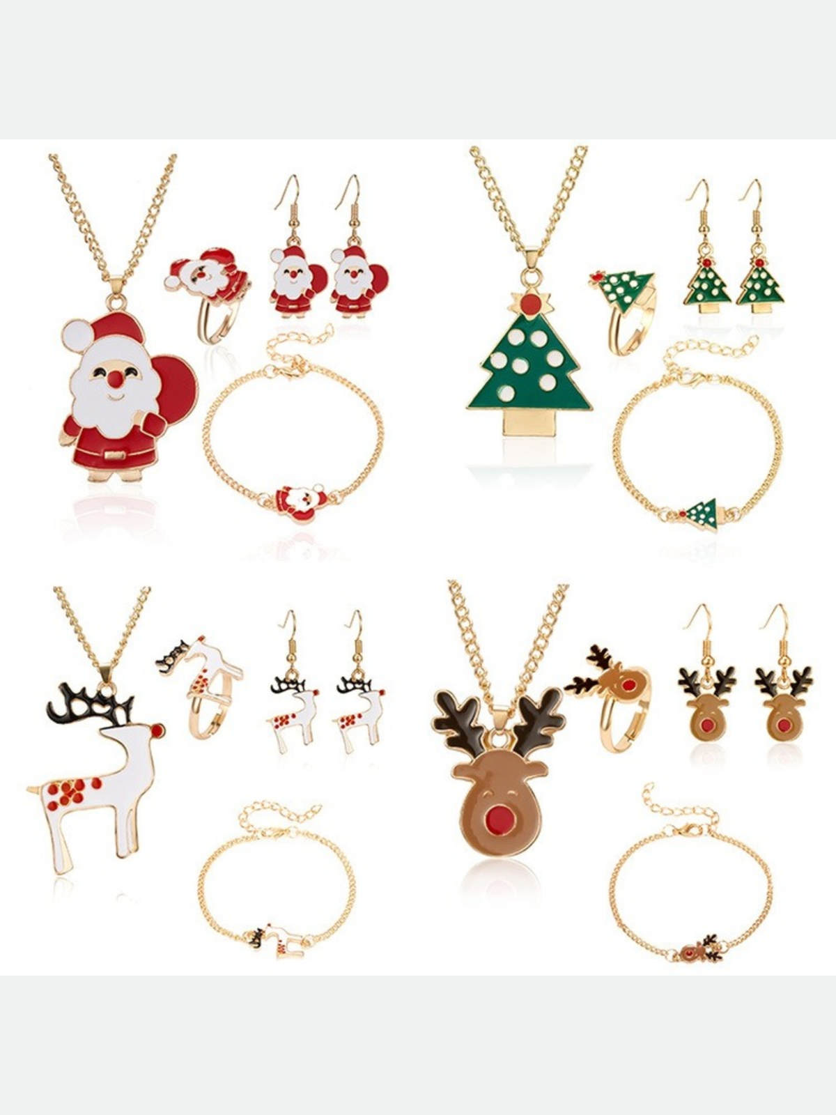 Deck The Halls 5Piece Christmas Jewelry Set Mia Belle Girls