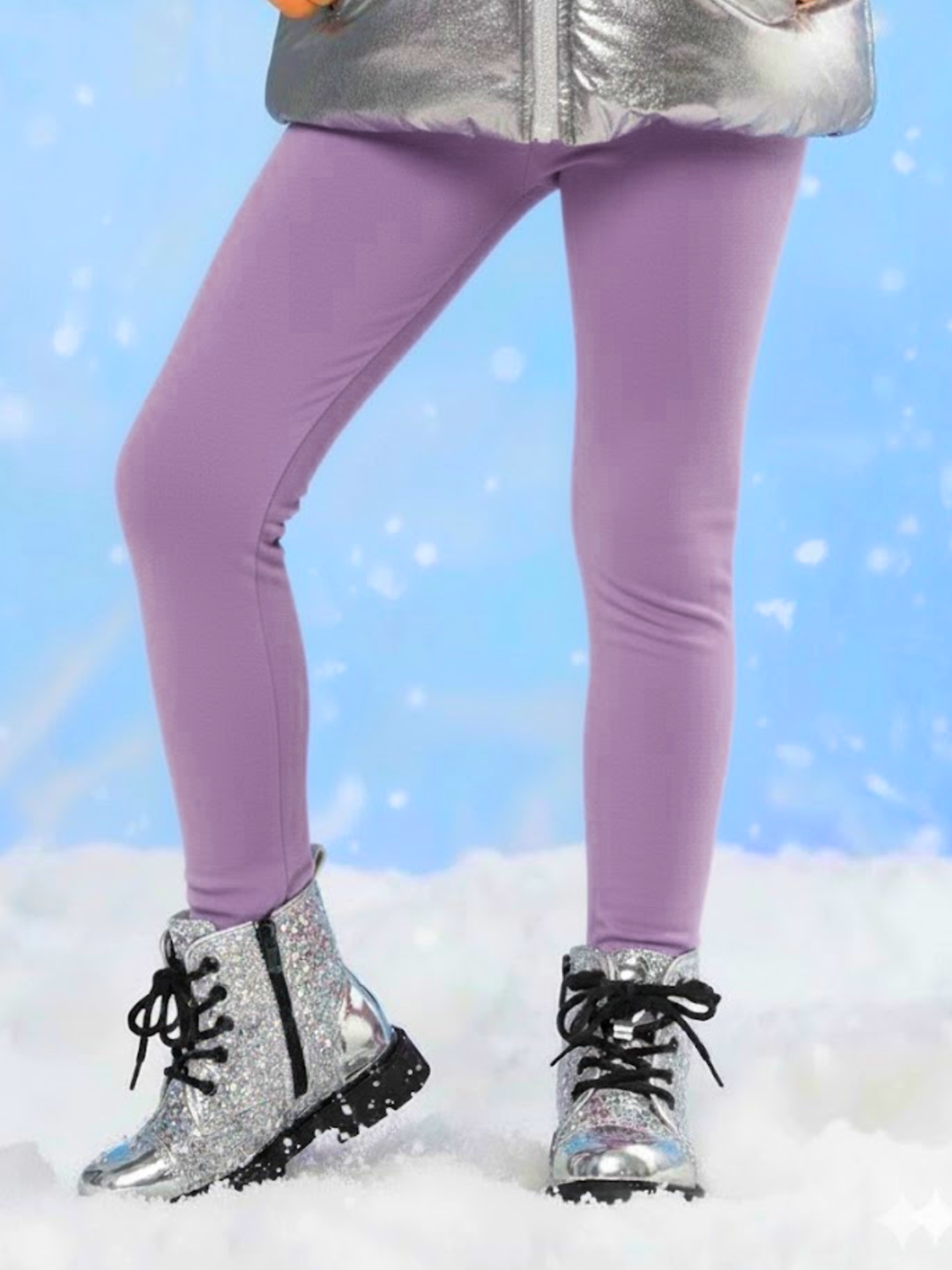Purple Cozy Fleece-Lined Leggings