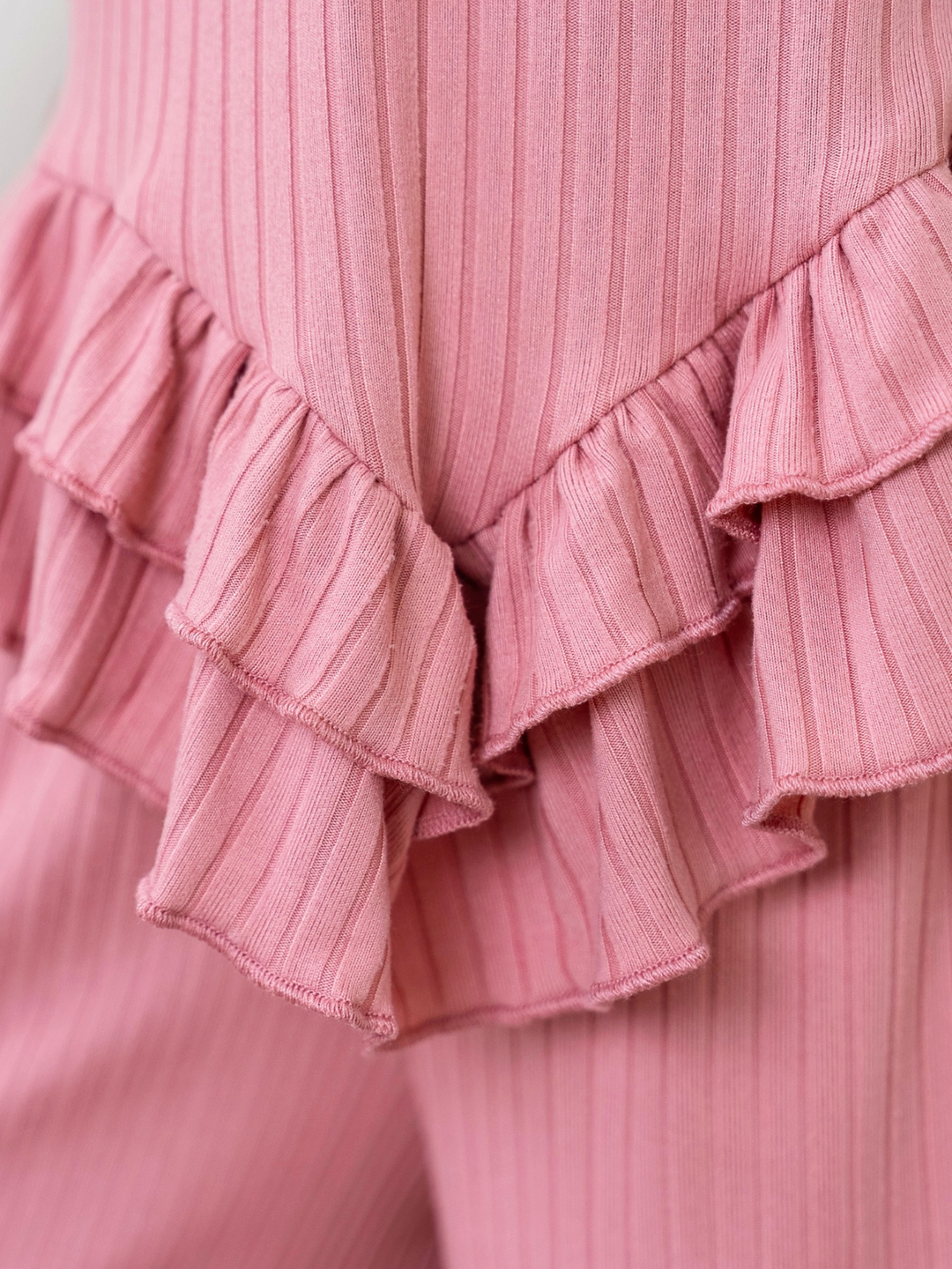 Rosewood Ribbed Ruffle Tank and Pants Set Mia Belle Girls