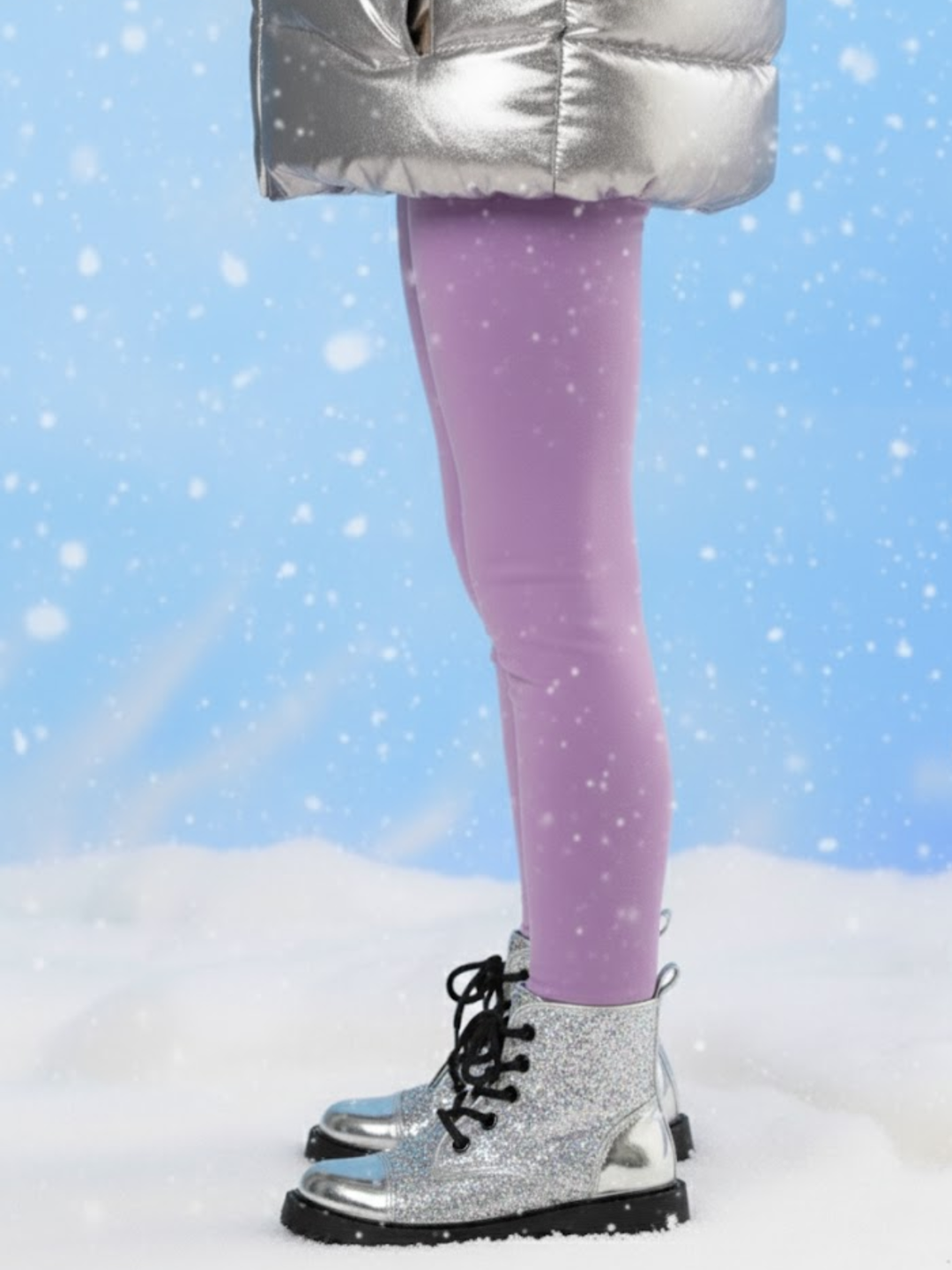 Purple Cozy Fleece-Lined Leggings