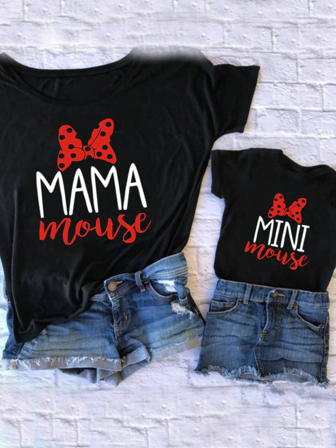 Mommy and Me Matching Mouse Slogan Tops – Mia Belle Girls