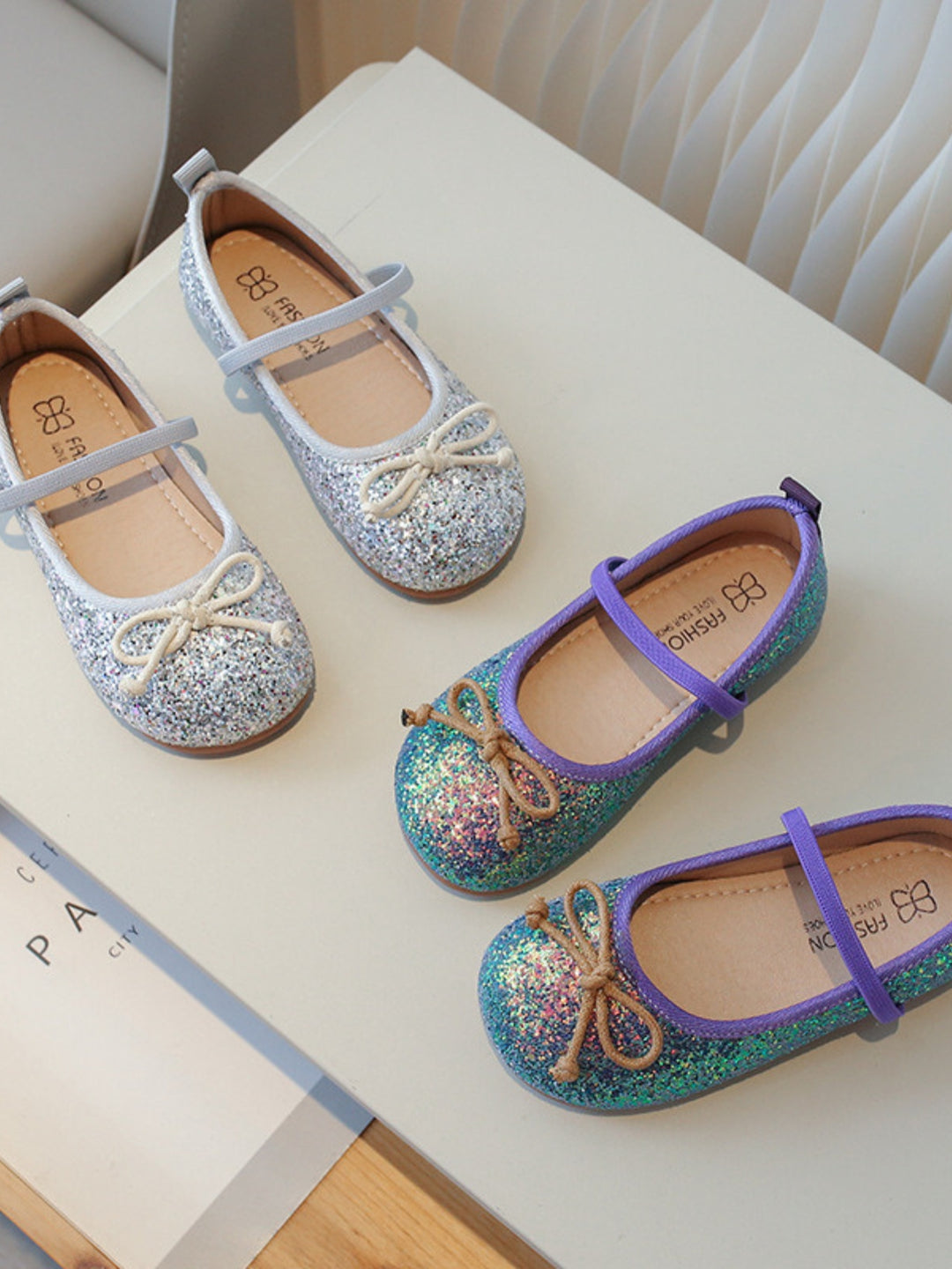 Girls Glitter Princess Ballet Flats