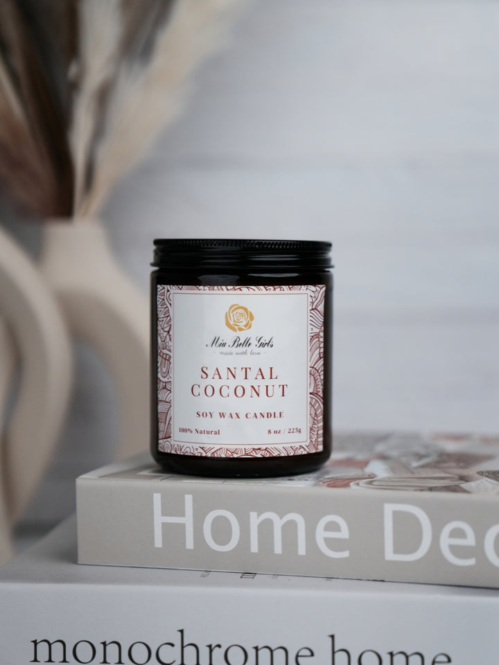 Santal and Coconut Handcrafted Natural Soy Wax Candle