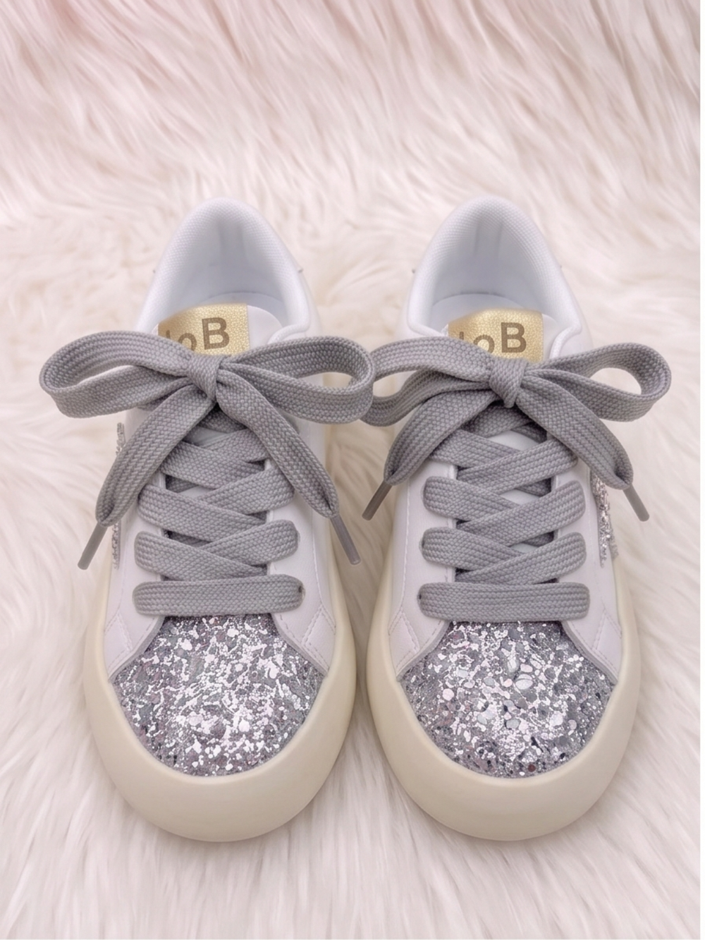 Starlight Sparkle Glitter Star Sneakers Mia Belle Girls