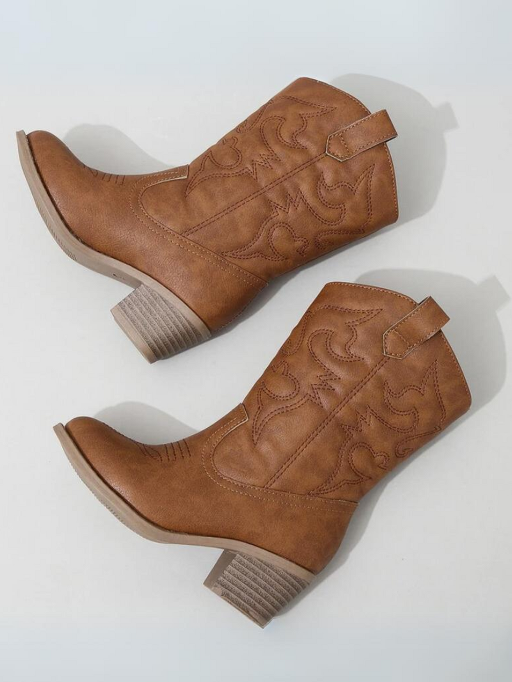 Round It Up Brown Western Cowboy Boots By Liv and Mia Mia Belle Girls