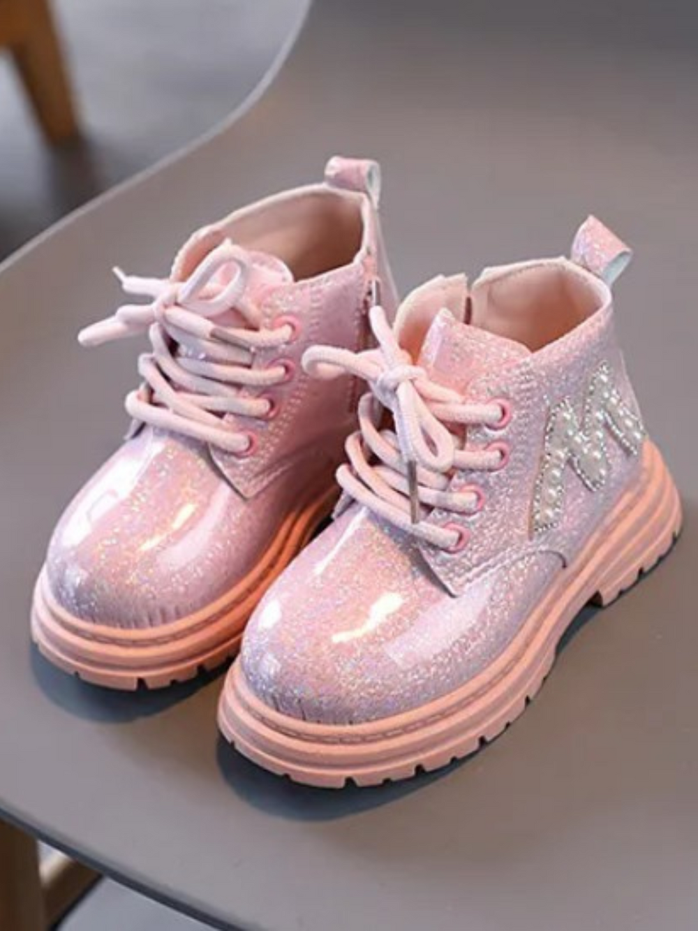 Mia Belle Girls Pearl-Embellished Boots | Shoes By Liv & Mia