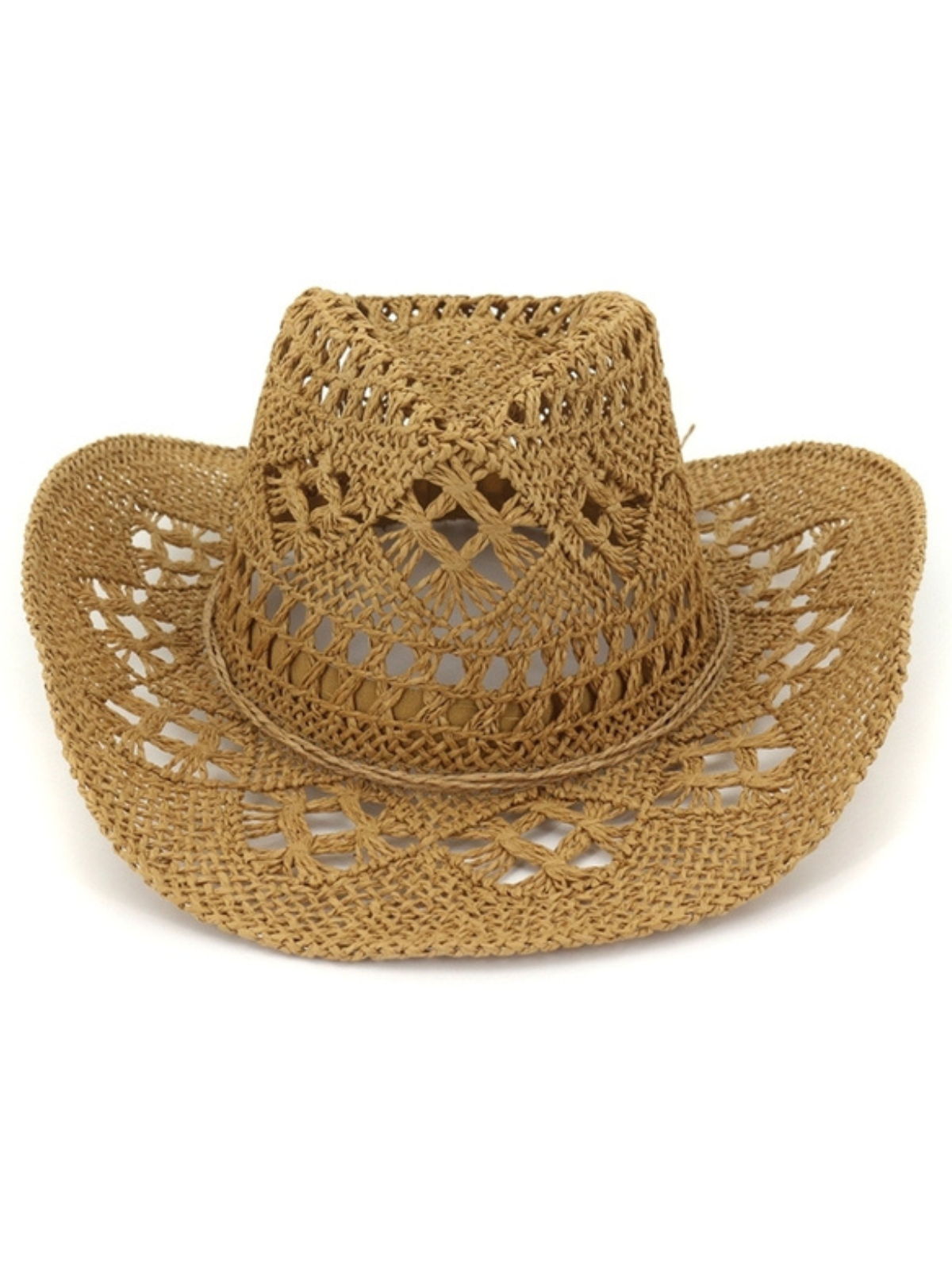 Woman Simple Chic Tan Straw Cowboy Hat – Mia Belle Girls