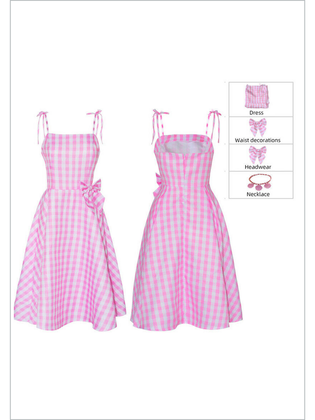 Mia Belle Mommy and Me Barbiecore Gingham Dress Costumes Mia Belle Girls Mia Belle Mommy and Me Barbiecore Gingham Dress Costumes Mia Belle Girls