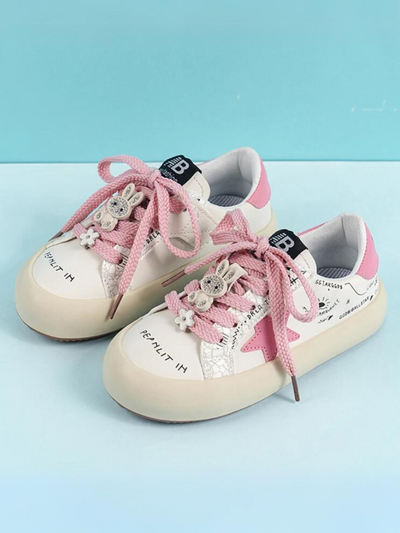 Mia Belle Girls Star Logo Print Sneakers | Shoes By Liv And Mia