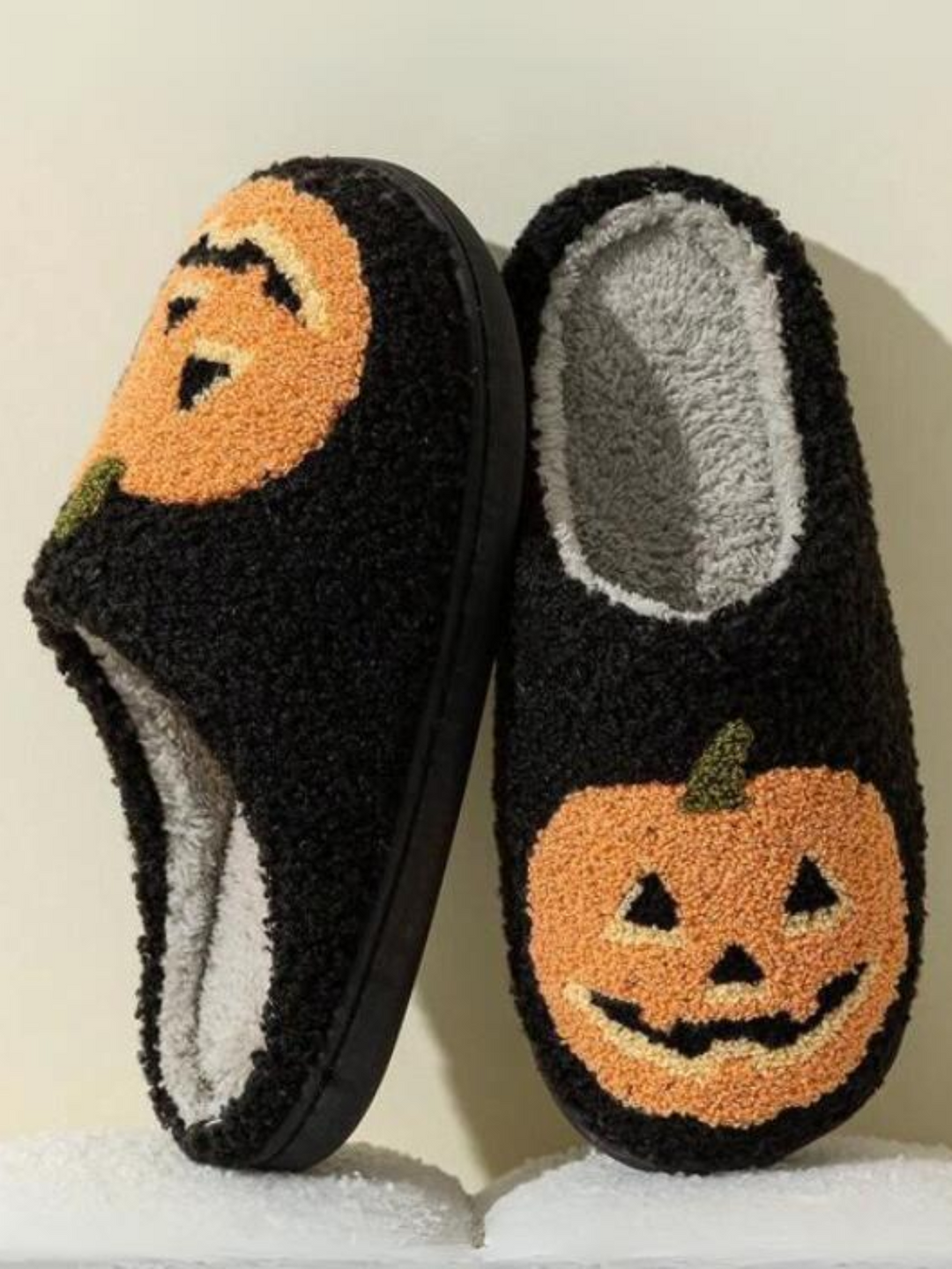 A Little Spooky Pumpkin Bedroom Slippers By Liv and Mia – Mia