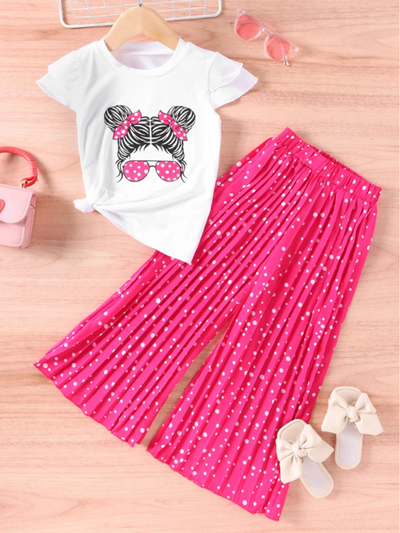 Mia Belle Girls Pleated Pants Set | Girls Summer Outfits