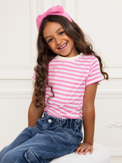Pink Pop Everyday Stripe Tee