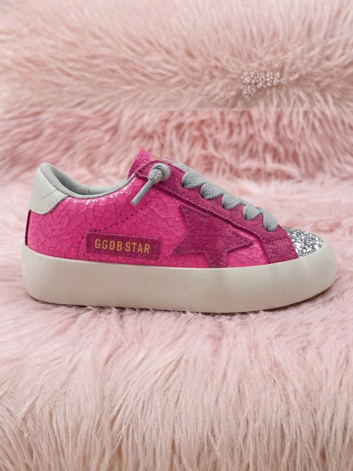 Walking With Sparkle Glitter Star Sneakers Mia Belle Girls