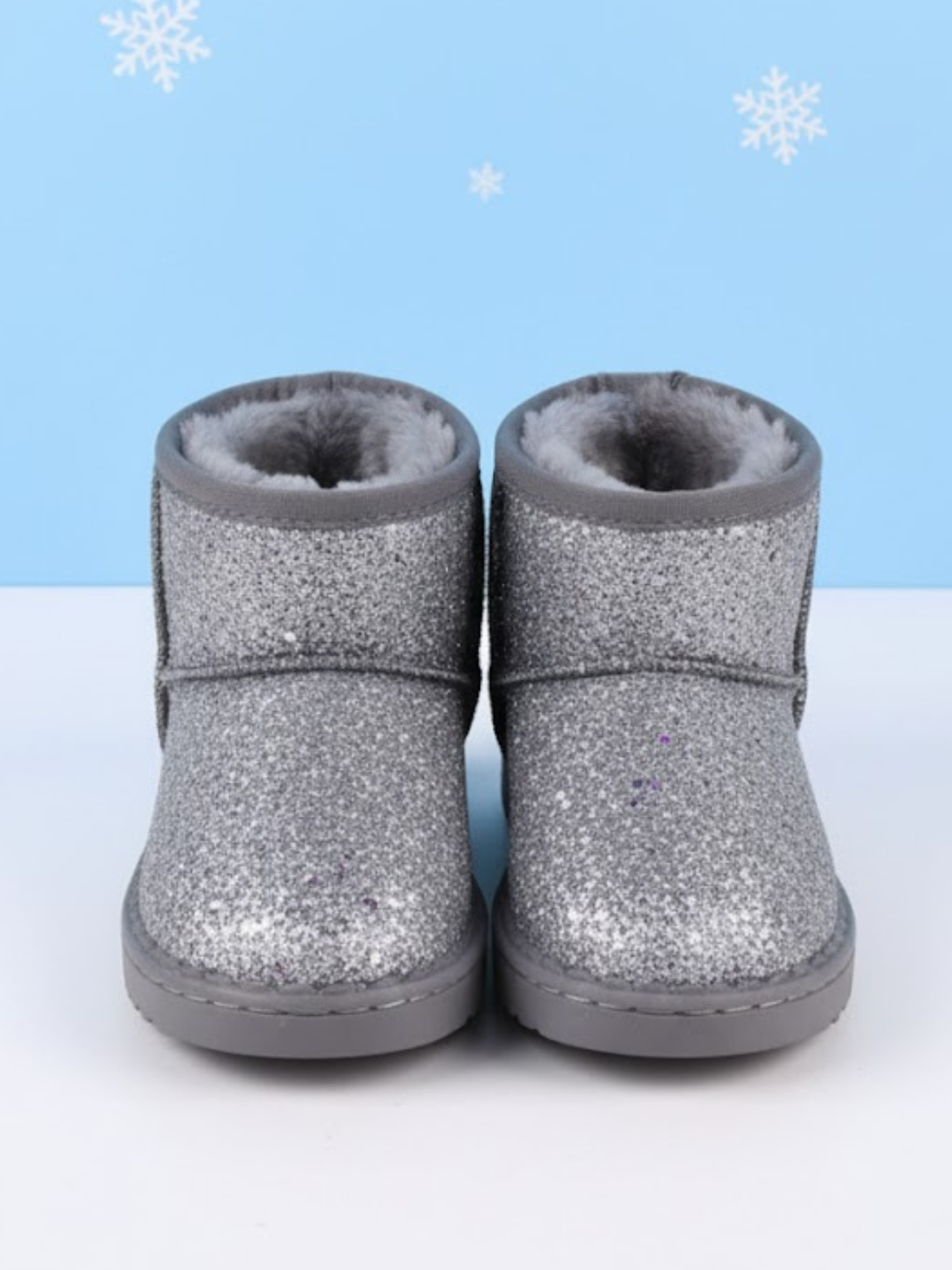 Silver Frost & Shine Glitter Boots