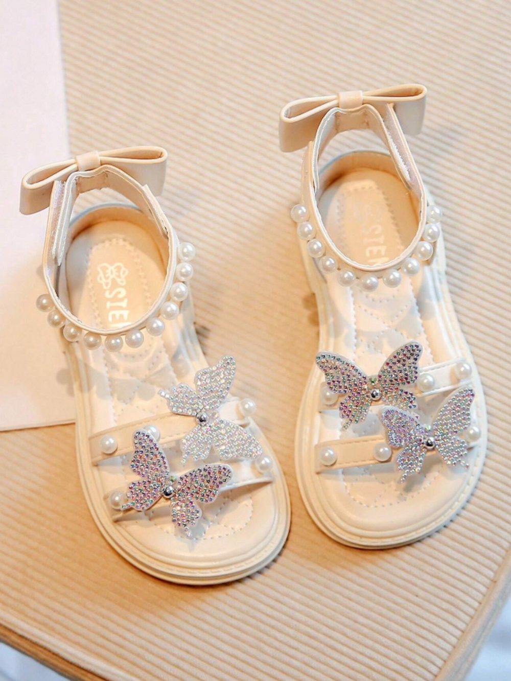 Girls Pearl Butterfly Sandals by Liv and Mia Mia Belle Girls