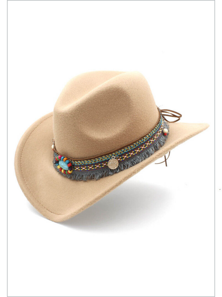 Kids Clothing Accessories Little Girls Beaded Brim Cowboy Hat Mia Belle Girls