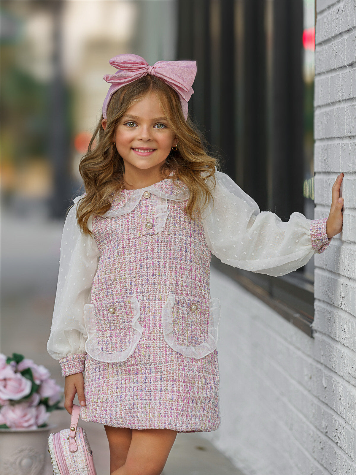 Shipping Revolution Overseas Fulfillment So Delicate Pink Tweed Dress Pink / 4T