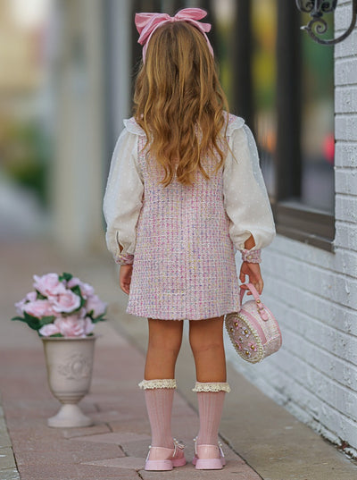 So Delicate Pink Tweed Dress