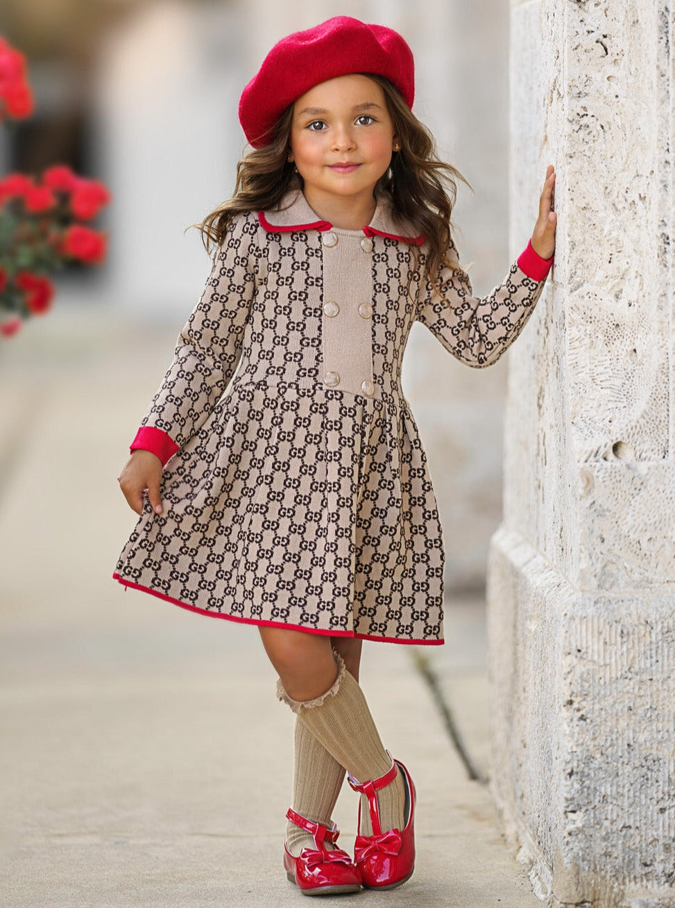 My Little Model Beige Sweater Dress Beige / 3T My Little Model Beige Sweater Dress Beige / 3T