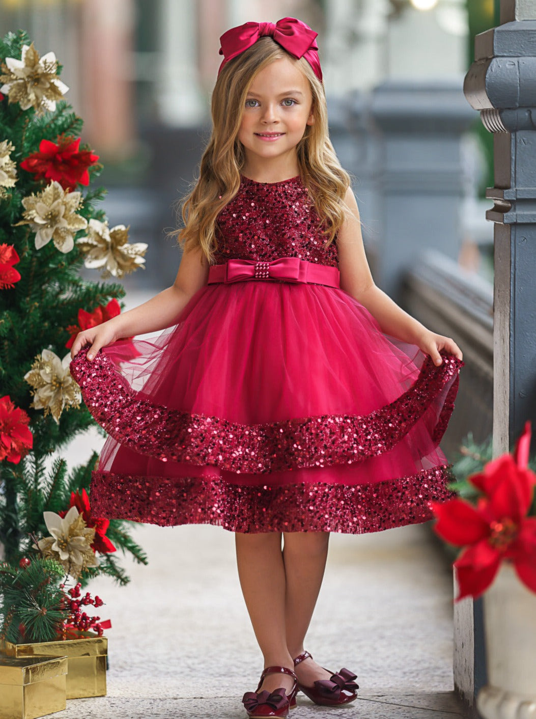 Fairytale Dreams Sleeveless Sequin Party Dress Mia Belle Girls