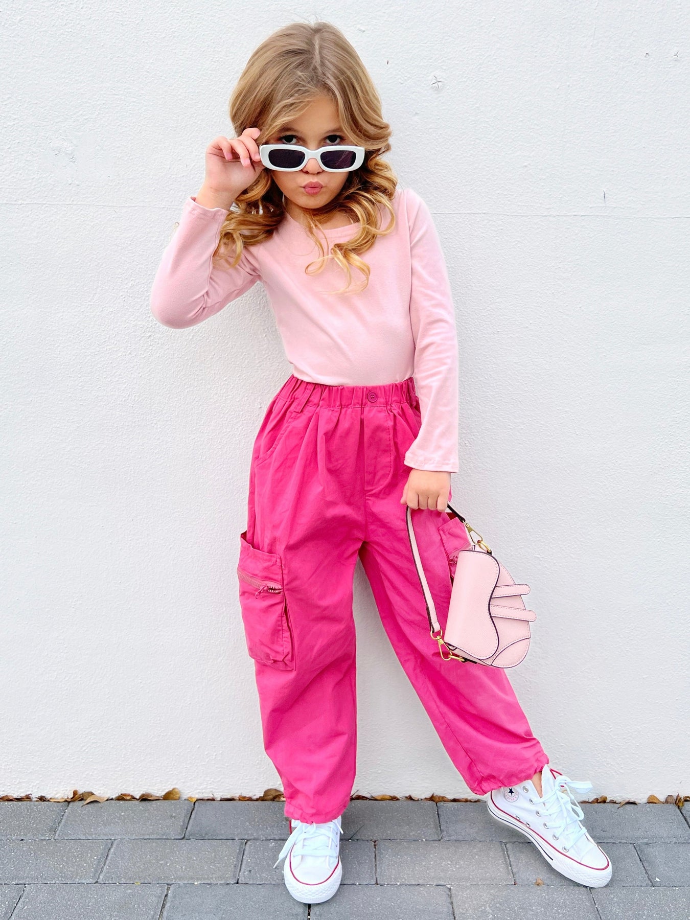 Mia Belle Girls Cargo Pants Little Girls Casual Pants