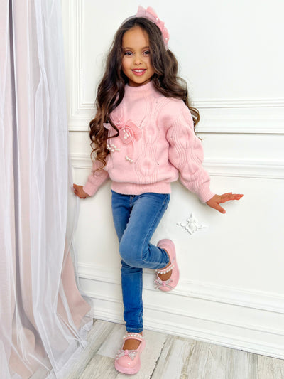 Mia Belle Girls Knit Pullover Sweater | Girls Winter Tops