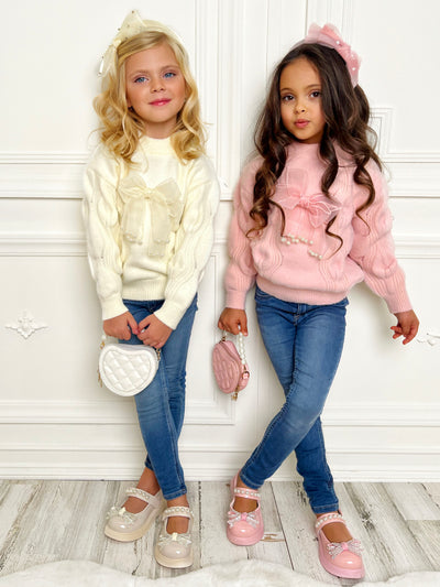 Mia Belle Girls Knit Pullover Sweater | Girls Winter Tops