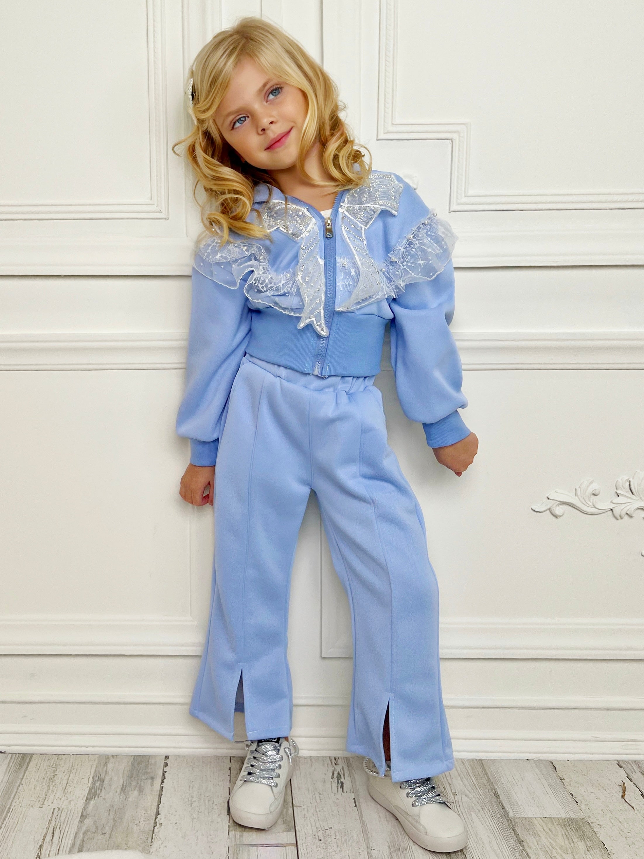 Popping Pearls Hoodie and Flare Pants Set – Mia Belle Girls